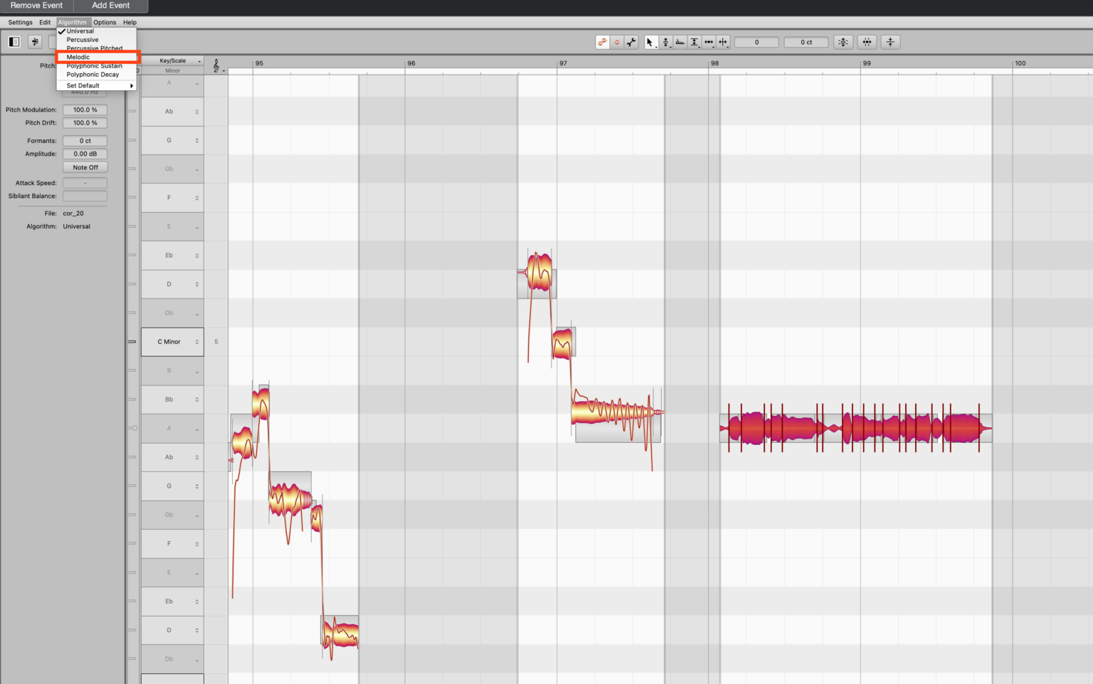 Melodyne でメロディーが分析できず一本で表示される時の解消方法 | USAGI POST - ウサギポスト