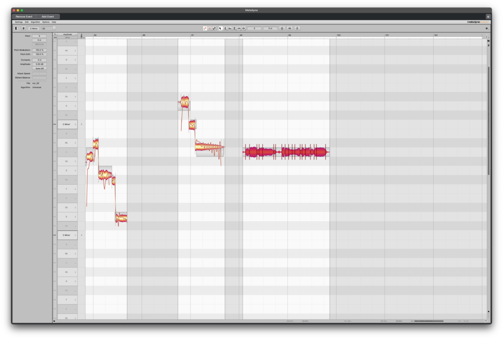 Melodyne でメロディーが分析できず一本で表示される時の解消方法 | USAGI POST - ウサギポスト